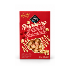 Raspberry & White Chocolate Popcorn